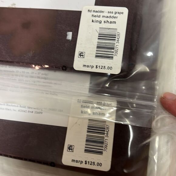 Calvin Klein Pillow Sham Set (2) Home Field Madder Sham Sea Grape - Picture 5 of 6